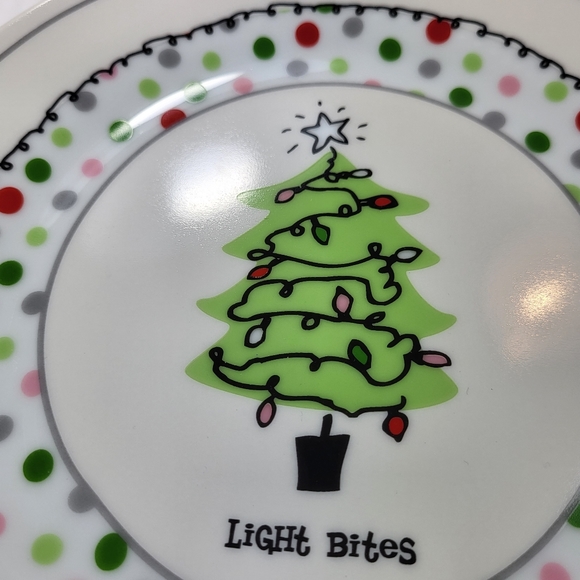 C R Gibson Light Bites PLATES Porcelain Dessert Set of 4 Boxed Appetizer Snack - Picture 11 of 12